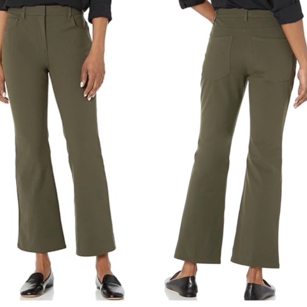 Theory Kick 5 Pocket Pants Dark Olive Eco Bistretch Size 6